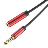 6 x Brand New N NEWTOP Extension Cable AUX02 Audio 4 Pin High Quality Stereo AUX Male - Female 3.5mm Jack Compatible with Beats Headphones iPhone iPod iPad Smartphone MP3 Red  - RRP €64.5