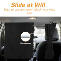 1 x RAW Customer Returns ZATOOTO Privacy Curtains, Suede Window Darkening Sun Shade for Car Front Rear Side Window, Removable Magnetic Camping Curtain, Compatible with Passenger Cars Black  - RRP €23.62