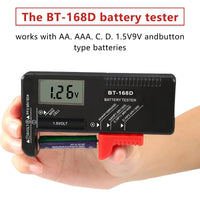 1 x RAW Customer Returns ZHITING Digital Battery Tester,Digital Volt Checker Battery Tester,For AA, AAA, C, D, PP3, 9V, 1.5V, Button Cell Batteries - RRP €9.24