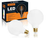 1 x RAW Customer Returns KOOYWAN 8W matt white LED G80 E27 filament lamp 2500K 2pcs - RRP €20.64