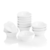 1 x RAW Customer Returns MALACASA, Ramekin.Dish series, 12-piece 4 10cm 100ml SUPER mini porcelain dessert bowl set dessert bowl snack bowl decorative bowl - RRP €16.13