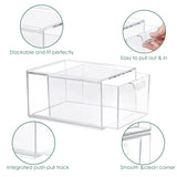 1 x RAW Customer Returns Greentainer Cosmetic Organizer Drawers, Stackable Transparent Acrylic Makeup Organizer, 2 Pieces Desk Drawer Storage Box for Vanity, Bathroom, Bedroom - RRP €29.99