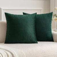 1 x RAW Customer Returns MIULEE Set of 2 velvet cushion covers, decorative cushions, sofa cushions, velvet cushions, decorative couch cushions, cover for sofa, living room, bedroom, 26 x 26 inches, 65 x 65 cm, dark green - RRP €20.39