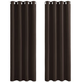 1 x RAW Customer Returns PONY DANCE Curtains Living Room Curtain Blackout Set of 2 H 245 x W 140 cm Opaque Curtains with Eyelets Thermal Curtain Bedroom Curtains Brown - RRP €42.46