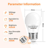 1 x RAW Customer Returns Aigostar E27 LED lamp 5W, warm white 3000K, 400 lumens, lamp G45 light source E27 LED bulb, 230 degree beam angle, not dimmable - set of 10 - RRP €18.47