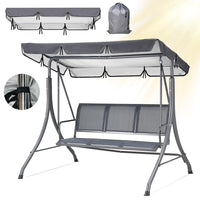 1 x RAW Customer Returns Hollywood swing roof cover, replacement roof for Hollywood swing 210 x 145, roof for Hollywood swing 3 seater, universal roof for Hollywood swing grey waterproof, sun canopy for Hollywood swing - RRP €17.14