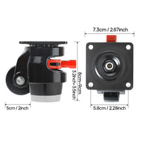 1 x RAW Customer Returns WBD WEIBIDA Heavy Duty Casters with Adjustable Ratchet Handle, Total Capacity 1000kg, 360 Degree Furniture Casters Heavy Duty, Retractable Leveling Casters Large for Furniture, Workbenches, Appliances, Set of 4, Black - RRP €69.99