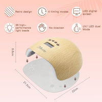 1 x RAW Customer Returns JCMASTER UV Nail Lamp, 65W LED Nail Lamp for Dry Manicure Pedicure, Start Sensor 4 Timing Modes, with LED Panel - RRP €39.99