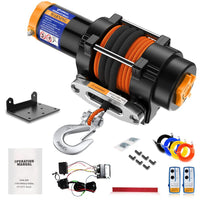 1 x RAW Customer Returns Anbull Electric Winch 12V, 4500 LBS 2045 Kg Motor Winch Cable Pull, Synthetic Rope, Waterproof to IP67, Nylon Rope, With Mounting Bracket and Remote Control 2, Compatible with ATV UTV - RRP €179.99