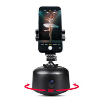 1 x RAW Customer Returns Futheda Automatic Face Tracking Camera Holder, No APP Required 360 Rotation Gimbal Stabilizer Selfie Stick, Mobile Phone, Tablet, for Tripod, for Vlogging Video Recording with Holder  - RRP €45.99