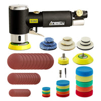 1 x RAW Customer Returns Pneumatic Orbital Sander Mini 25mm 50mm 75mm Polishing Machine Car Polisher Set - RRP €49.31