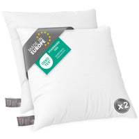 2 x RAW Customer Returns FAM Home Pillow 80x80 Set of 2 Soft Microfiber - Pillow 80x80 Allergy Sufferers with Optimal Support for Neck and Head - Inner Cushion Breathable Moisture Regulating Antibacterial - RRP €70.56