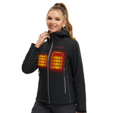 1 x RAW Customer Returns CONQUECO Heated Jacket Women Heated Jacket Waterproof Windproof Warm with Battery for Outdoor Work and Daily Wear - RRP €125.99