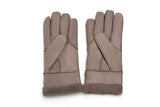 1 x RAW Customer Returns YISEVEN Men s Winter Lambskin Sheepskin Leather Gloves Warm Fur Cuff Thick Wool Lined and Robust Heated for Winter Cold Weather Dress Driving Work Gifts, Dark Taupe M - RRP €29.03