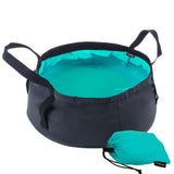 1 x Brand New Folding Bucket Camping Washbasin 8.5 Liters Multifunction Outdoor Fishing Hiking Picnic Garden Trekking Light Blue  - RRP €22.8