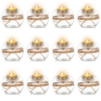 1 x RAW Customer Returns Sziqiqi Wedding Candle Holders, DIY Glass Candle Holders, Wishing Candle Holders, Dining Room Living Room SPA Yoga Meditation Supplies, 12 Pieces - RRP €29.83