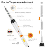 1 x RAW Customer Returns SREMTCH 60W Wood Pyrography Kit, 40 in 1 Adjustable Temperature 200 C and 450 C 30 Tips and Accessories, Professional Electric Soldering Iron Tools for Leather Crafts, Engraving - RRP €22.98