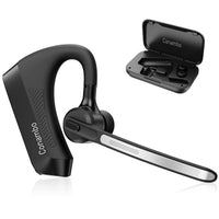 1 x RAW Customer Returns Conambo K21 Bluetooth Headset, V5.1 Bluetooth Headset with Microphone with CVC 8.0 and ENC Noise Cancellation, Headset Bluetooth with Microphone for Driving Office Business Driving - 18 Hours Talk Time - RRP €42.99