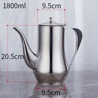 1 x RAW Customer Returns SANQIAHOME 1.8 Liter Stainless Steel Serving Pot Water Jug Cold Kettle Thin Tall Teapot - RRP €28.93