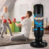 1 x RAW Customer Returns Punching Bag Children, 160cm Inflatable Punching Bag Standing Children Standing Punching Bag for Karate, Taekwondo, Boxing, Stress Relief Boxing Target Heavy Training Fitness Sandbag-Ninja Blue - RRP €21.2