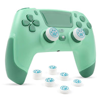 1 x RAW Customer Returns RALAN Green Wireless Controller Compatible with PS4 Pro Slim PS3 IOS For Switch PC for PS4 Dualshock 4 Gamepad with Headphone Jack and Touchpad - RRP €21.88