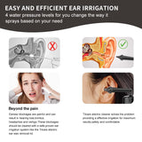 1 x RAW Customer Returns Ears Earwax Removal Kit - Water Powered Ear Cleaner with 3 Pressure Modes, Ear Irrigation System Electric Ear Cleaning Device for Adults Children with Basin 6 Tips Black  - RRP €39.32