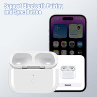 1 x RAW Customer Returns Wireless Charging Case Replacement Compatible with Air Pods Pro 1 and Pro 2, Wireless Charging Case Replacement Original for Air Pod Pro with Bluetooth Pairing Sync Button, 680mAh Built-in Battery, White - RRP €30.48