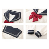 1 x RAW Customer Returns DRGE Girls Sailor Suit High School Student Uniforms,Long Sleeve Top and Short Skirt Set,38 - RRP €35.95