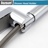 1 x RAW Customer Returns Kusun Universal Adjustable Shower Head Holder Fixed Mounted Bathroom Wall Connector Bracket ABS Chrome HSZJ002 - RRP €11.54