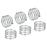 1 x Brand New sourcing map 6pcs Napkin Rings 38mm Inner Dia Alloy Napkin Buckles for Table Decorations Dining Christmas Party DIY Silver Tone - RRP €20.4