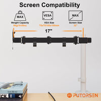 1 x RAW Customer Returns PUTORSEN Monitor Mount 1 Monitor for 17-32 inch Flat Curved Screen, Tilt and Rotatable Monitor Arm, Screen Mount, Monitor Stand 9kg per Arm, VESA 75x75 100x100mm - RRP €21.98