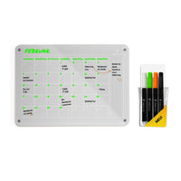 1 x RAW Customer Returns Previs Brand Clear Acrylic Magnetic Dry Erase Fridge Calendar A4 21X29.7CM with 4 Premium Markers - Transparent Fridge Magnetic Whiteboard - Acrylic Dry Erase Board - RRP €17.9