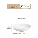 1 x RAW Customer Returns MALACASA, Regular Series, 6-Piece Pasta Plates, Soup Plates, Creamy White Porcelain Salad Plates, Serving Plates, Deep Plates for Spaghetti, Large Soup Bowl for Pasta, Soups, Salad, Fruit, 1200ml - RRP €40.99