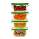 3 x Brand New WUITOKI Food Containers with Quick Lock Lid, Glass Container, 800ml, BPA Free, 4 Pieces, Use Freezer, Refrigerator, Microwave, Oven, Dishwasher - RRP €87.78