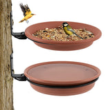 1 x RAW Customer Returns LYPPUL bird feeder and bird bath, 2 pieces hanging bird bath, bird feeder balcony railing round with wall bracket, garden modern bird bath for garden, terrace, yard - RRP €10.81