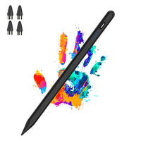 1 x RAW Customer Returns Active Stylus Pen for Touchscreens iPad Pencil with POM Tip Magnetic Universal Pen for Tablet, Pro Air Mini iPhone Samsung IOS Android and other smartphones - Black - RRP €15.31