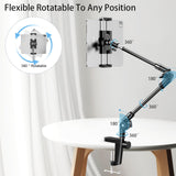 1 x RAW Customer Returns KDD Tablet Holder with 360 Phone iPad Tripod Mount, 27 Long Arm Webcam Stand, Projector Camera Mount for Desk, Fits 4.7 -13 Devices, iPad Mini, Air, iPhone - RRP €32.35