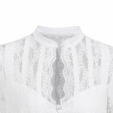 1 x RAW Customer Returns  Dirndlwelle Women s White Dirndl Blouse with Short Sleeves Traditional Costumes 100 Cotton for the Oktoberfest - RRP €24.0