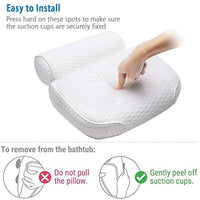 1 x RAW Customer Returns Lactraum Premium bath pillow, bath spa pillow with 4D AirMesh textile and suction cups, headrest and backrest, comfort neck pillow for home spa whirlpools - RRP €20.06