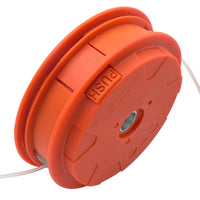 1 x RAW Customer Returns Zeqeey Grass Trimmer Replacement Spool Head M10 x 1.25 Left Hand Thread with 15m 2.4mm Trimmer String Wire for Brush Cutter, Universal Mowing Head, Color Orange - RRP €17.99