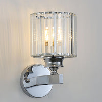 1 x RAW Customer Returns Modern Silver Crystal Wall Light, E27 Bedroom Wall Lamp LED Crystal Wall Lamps, Silver Crystal Wall Light for Living Room Corridor Dining Room Hallway Indoor Silver Round  - RRP €30.5