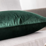 1 x RAW Customer Returns MIULEE Set of 2 Velvet Cushion Covers Flange Cushion Cover Decorative Sofa Cushions Throw Pillows Wrapped Edge Cushion Covers Decorative Pillowcase for Sofa Living Room Bedroom 45 x 45 cm Dark Green - RRP €16.12