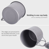 1 x RAW Customer Returns iBasingo 600ml Camping Mug Outdoor Cup Titanium Drinking Mug with Lid Folding Handle Ultralight Tea Coffee Water Cup Picnic Cookware Ti3036D - RRP €32.24