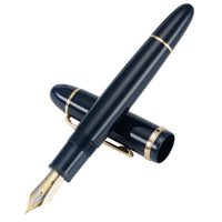 1 x RAW Customer Returns Jinhao X159 Fountain Pen 8 Medium Nib, Blue with Gold Clip Large Size Acrylic Pen - RRP €11.09