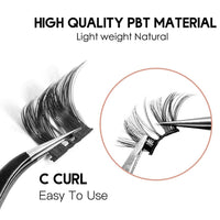 1 x Brand New Individual Eyelashes, C Curl Fake Lashes 10-14mm, DIY Cluster Individual Lashes, Cat Eye Lashes for Eyelash Extension Reusable Lashes - RRP €18.0