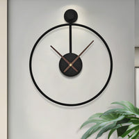 1 x RAW Customer Returns HAITANG Modern Decorative Wall Clock for Living Room Battery Operated Wall Clocks Non Ticking Silent Movement Round Metal Wall Clocks for Bedroom Kitchen Study Office Home Decoration,30 CM - RRP €25.99