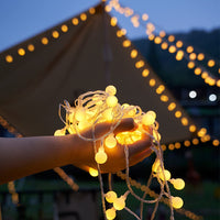 1 x RAW Customer Returns WOWDSGN ball fairy lights, 300 LEDs fairy lights 30M dimmable, party fairy lights with plug for indoor and outdoor use, 8 light modes, energy saving, ideal for Christmas, wedding, party, garden, warm white - RRP €34.44