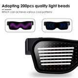 1 x Brand New Roliafeesy Customizable LED BT Glasses, Chemistry Glasses for Nightclub, Party, Stage - Blue - RRP €28.75