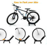 1 x RAW Customer Returns Bicycle stand floor 20 to 29 inches, bicycle stand for your garage, home or bicycle shop, foldable bike stand for MTB and racing bike - RRP €36.0