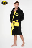 1 x RAW Customer Returns DC Comics Batman Men s Winter Fleece Robe L, Black  - RRP €29.75